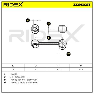 Stabilizer Link RIDEX 3229S0233 3229S0233 - photo 6