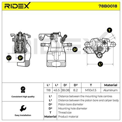Brake Caliper RIDEX 78B0018 78B0018 - photo 5