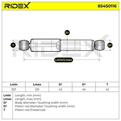 Shock Absorber RIDEX 854S0116 854S0116 - photo 5