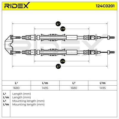 Cable Pull, Parking Brake RIDEX 124C0201 124C0201 - photo 5