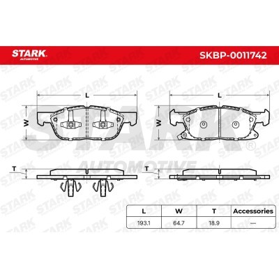 Brake Pads Set Stark SKBP-0011742 SKBP-0011742 - photo 5