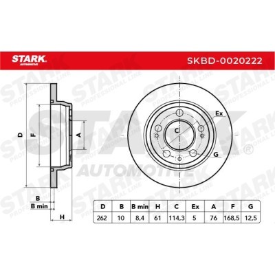 Brake Disc Stark SKBD-0020222 SKBD-0020222 - photo 5