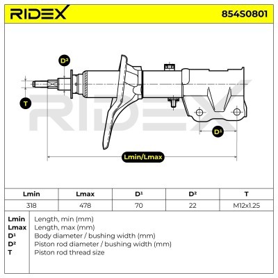 Shock Absorber RIDEX 854S0801 854S0801 - photo 6