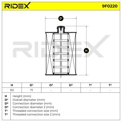 Fuel Filter RIDEX 9F0220 9F0220 - photo 6