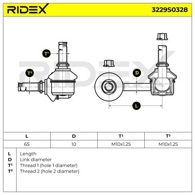 Stabilizer Link RIDEX 3229S0328 3229S0328 - photo 6