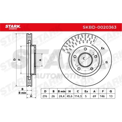 Brake Disc Stark SKBD-0020363 SKBD-0020363 - photo 5