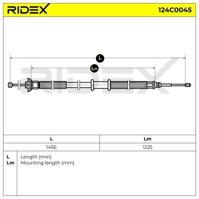 Cable Pull, Parking Brake RIDEX 124C0045 124C0045 - photo 6