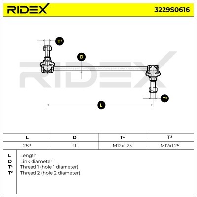 Stabilizer Link RIDEX 3229S0616 3229S0616 - photo 6