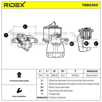 Brake Caliper RIDEX 78B0360 78B0360 - photo 7