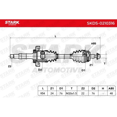 Drive Shaft Stark SKDS-0210316 SKDS-0210316 - photo 8