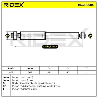 Shock Absorber RIDEX 854S0010 854S0010 - photo 8