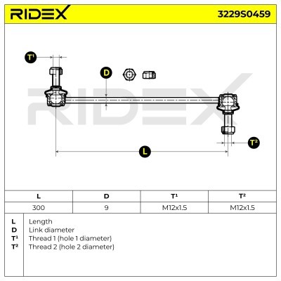 Stabilizer Link RIDEX 3229S0459 3229S0459 - photo 5