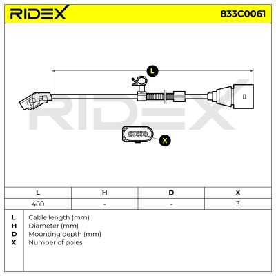 Crankshaft Pulse Sensor RIDEX 833C0061 833C0061 - photo 5