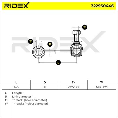 Stabilizer Link RIDEX 3229S0446 3229S0446 - photo 6