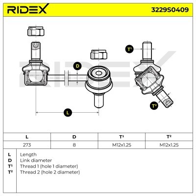 Stabilizer Link RIDEX 3229S0409 3229S0409 - photo 5