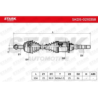 Drive Shaft Stark SKDS-0210358 SKDS-0210358 - photo 6