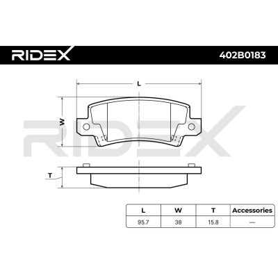 Brake Pads Set RIDEX 402B0183 402B0183 - photo 6