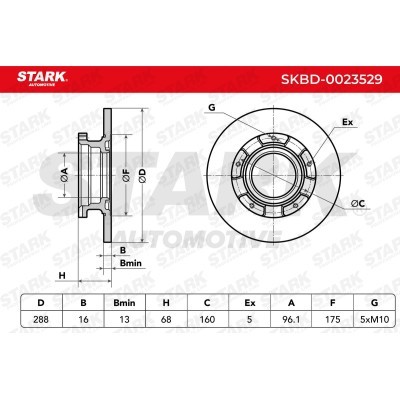 Brake Disc Stark SKBD-0023529 SKBD-0023529 - photo 2