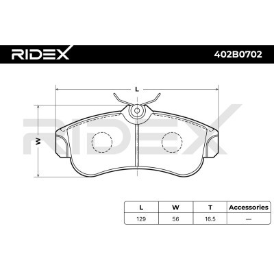 Brake Pads Set RIDEX 402B0702 402B0702 - photo 5