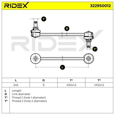 Stabilizer Link RIDEX 3229S0012 3229S0012 - photo 7