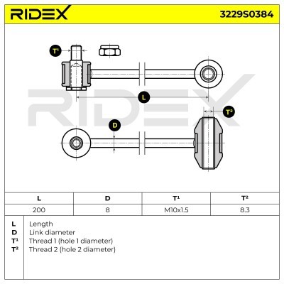 Stabilizer Link RIDEX 3229S0384 3229S0384 - photo 13