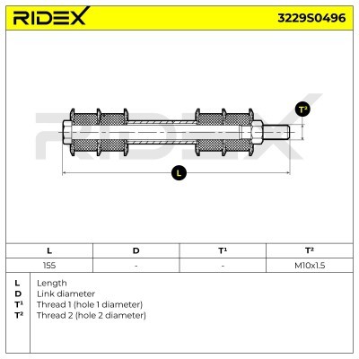 Stabilizer Link RIDEX 3229S0496 3229S0496 - photo 4