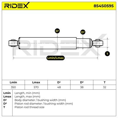 Shock Absorber RIDEX 854S0595 854S0595 - photo 8