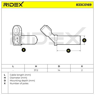Crankshaft Pulse Sensor RIDEX 833C0169 833C0169 - photo 6