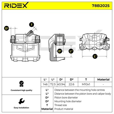 Brake Caliper RIDEX 78B2025 78B2025 - photo 6