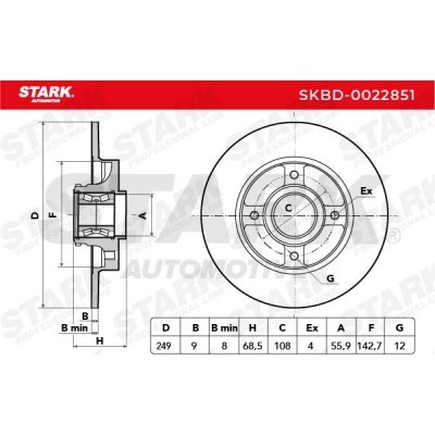 Brake Disc Stark SKBD-0022851 SKBD-0022851 - photo 4