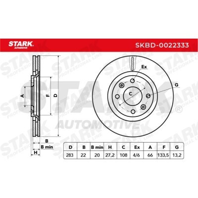 Brake Disc Stark SKBD-0022333 SKBD-0022333 - photo 5