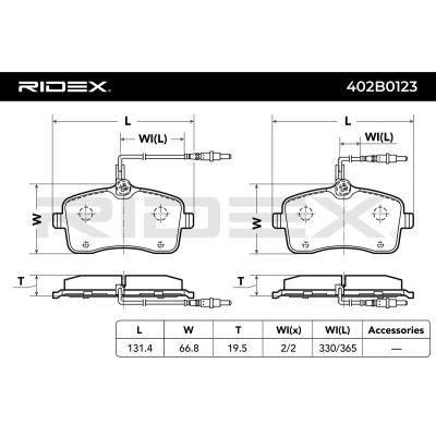 Brake Pads Set RIDEX 402B0123 402B0123 - photo 5