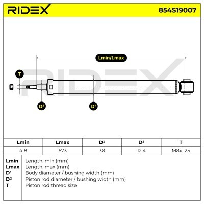 Shock Absorber RIDEX 854S19007 854S19007 - photo 8