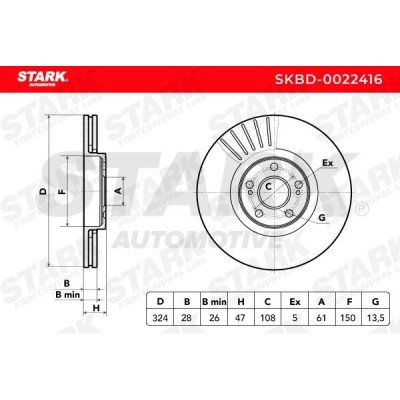 Brake Disc Stark SKBD-0022416 SKBD-0022416 - photo 5