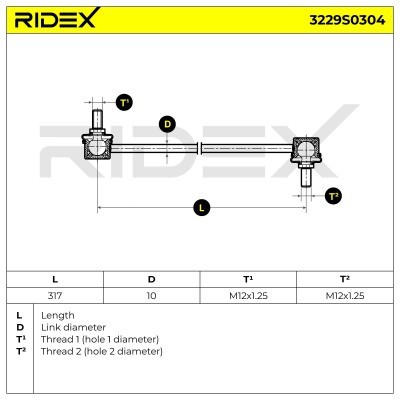 Stabilizer Link RIDEX 3229S0304 3229S0304 - photo 15