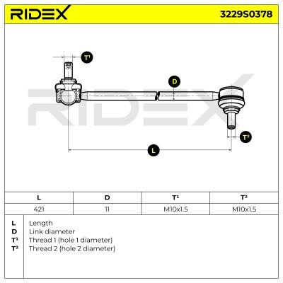Stabilizer Link RIDEX 3229S0378 3229S0378 - photo 6