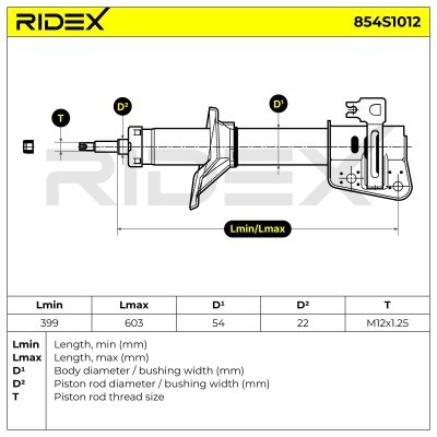 Shock Absorber RIDEX 854S1012 854S1012 - photo 6