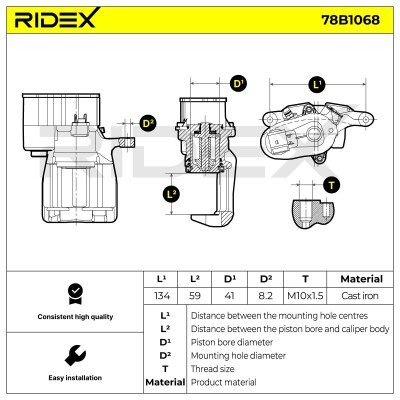 Brake Caliper RIDEX 78B1068 78B1068 - photo 5