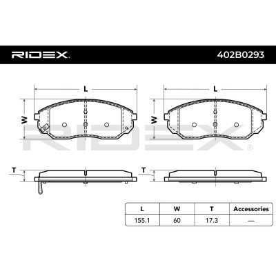 Brake Pads Set RIDEX 402B0293 402B0293 - photo 6