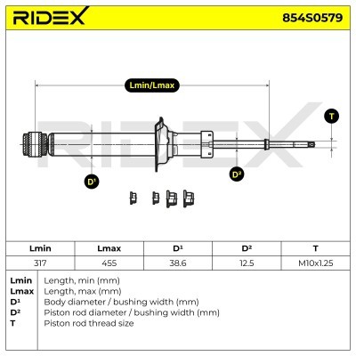 Shock Absorber RIDEX 854S0579 854S0579 - photo 6