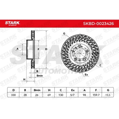 Brake Disc Stark SKBD-0023426 SKBD-0023426 - photo 4