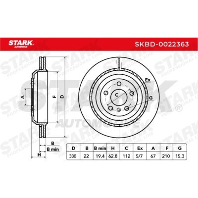 Brake Disc Stark SKBD-0022363 SKBD-0022363 - photo 3