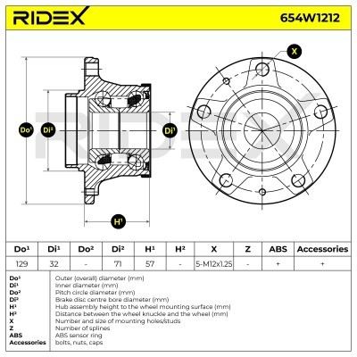 Wheel Bearing RIDEX 654W1212 654W1212 - photo 7