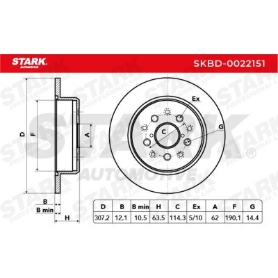 Brake Disc Stark SKBD-0022151 SKBD-0022151 - photo 5