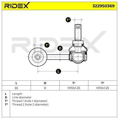 Stabilizer Link RIDEX 3229S0369 3229S0369 - photo 5