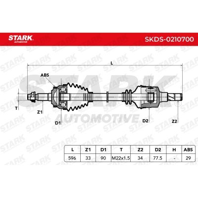 Drive Shaft Stark SKDS-0210700 SKDS-0210700 - photo 7
