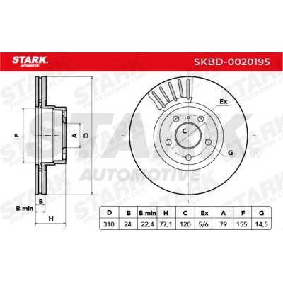 Brake Disc Stark SKBD-0020195 SKBD-0020195 - photo 5