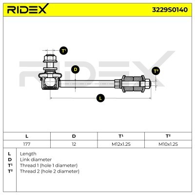 Stabilizer Link RIDEX 3229S0140 3229S0140 - photo 4