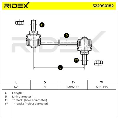 Stabilizer Link RIDEX 3229S0182 3229S0182 - photo 5