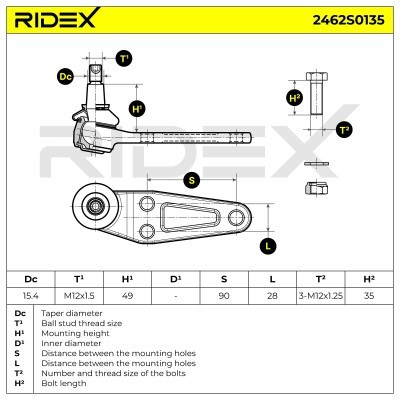 Ball Joint RIDEX 2462S0135 2462S0135 - photo 4